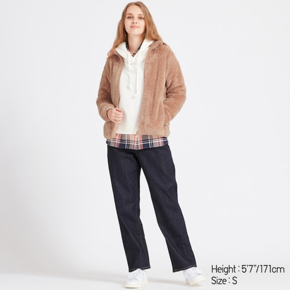 Uniqlo FLUFFY YARN FLEECE FULL-ZIP JACKET Pink XS